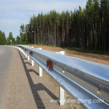 Galvanized Guardrails On Highway